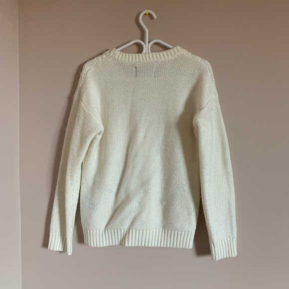 OBEY white pullover knit sweater - Picture 3 of 3